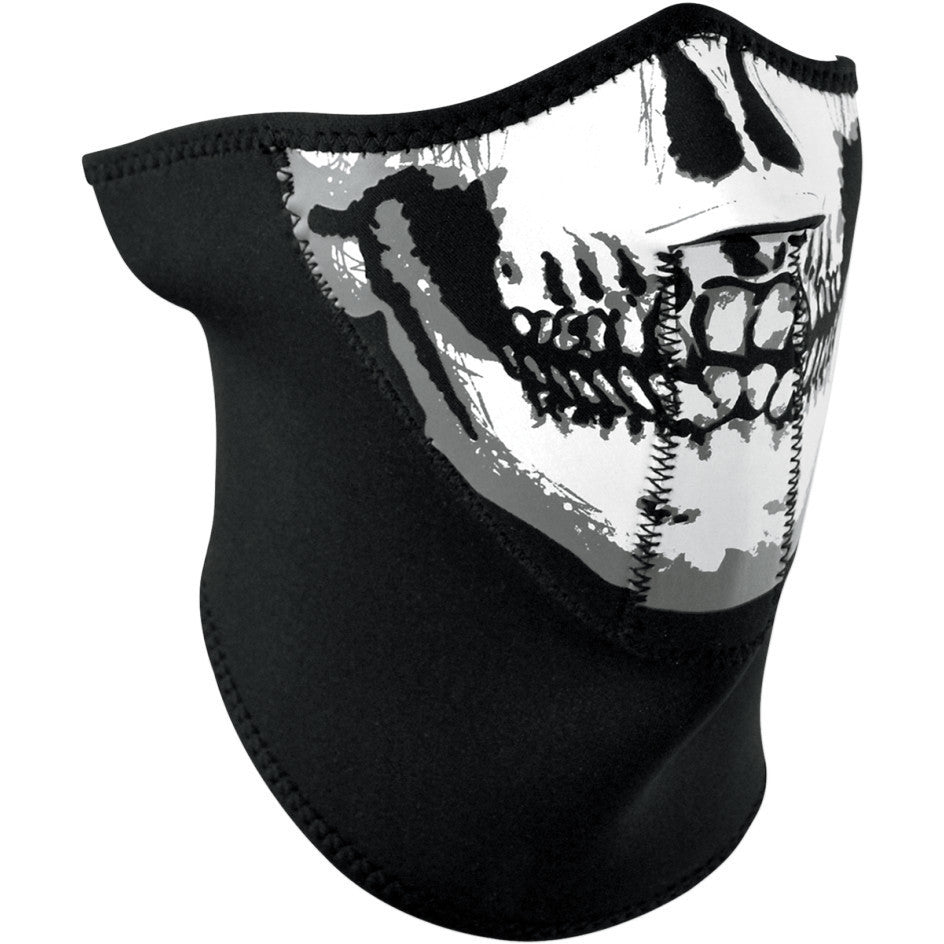 Longer Neck Half Face Skull Neoprene Mask, Neck Warmers & Face Masks