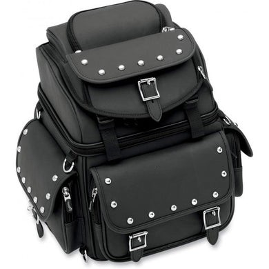  Back Seat / Sissy Bar Bag studded design, Motorcycle Accessories