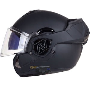 FF906 4X UCS ADVANT Matt Black Modular Flip Front Full / Open Face Motorcycle Helmet with Intercom
