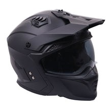 Multi Function Motorcycle Full & Open Face Helmet - Matt Black