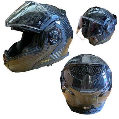 FF901 ADVANT X GLOSS FINISH Carbon Fibre Modular Flip Front Full / Open Face Motorcycle Helmet