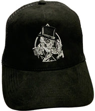  Top Hat & Skull Embroidered Trucker Cap
