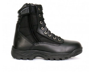 Genuine Leather Swat Style Rider Boots with side zips BTM1012
