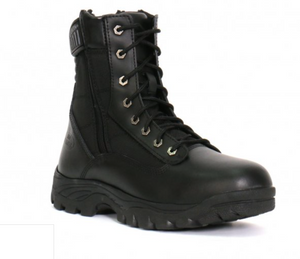 Genuine Leather Swat Style Rider Boots with side zips BTM1012