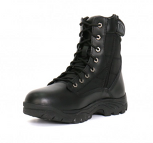 Genuine Leather Swat Style Rider Boots with side zips BTM1012