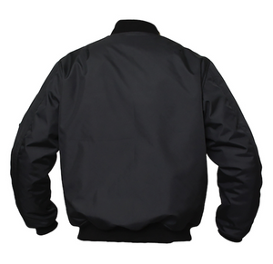 lined BLACK Bomber Jacket with Elbow & Shoulder armour
