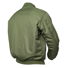 lined Green Bomber Jacket with Elbow & Shoulder armour