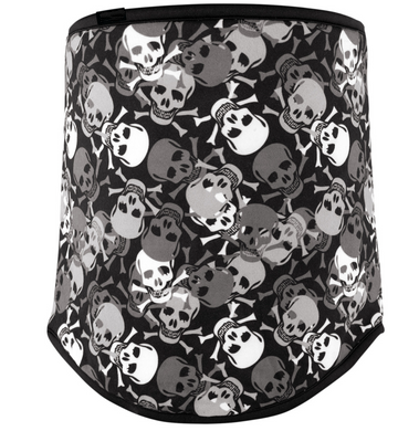 Black & White Skulls Fleece Neck Gaiter