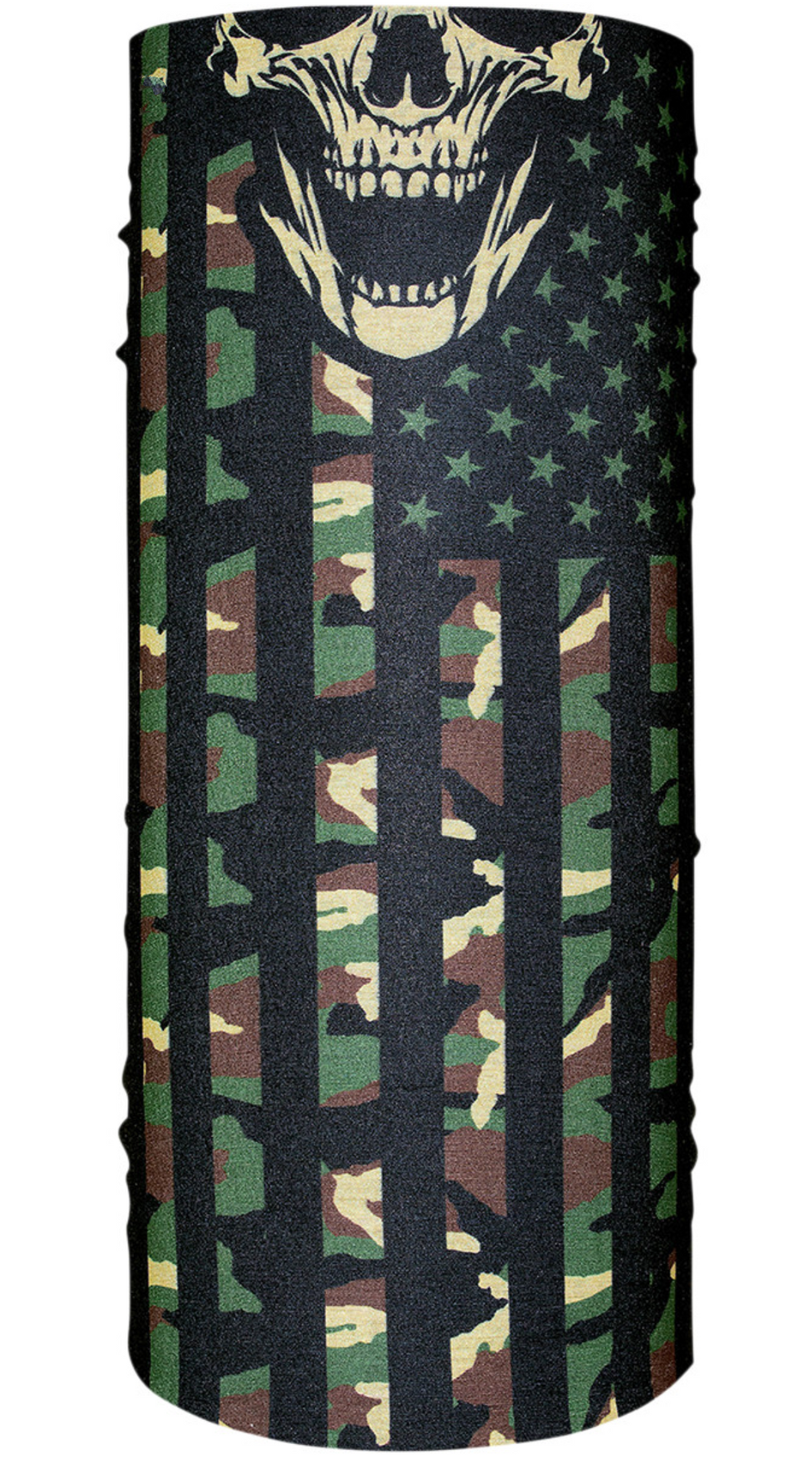 Headwear Patriot Skull USA Flag Green Camo 