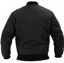 lined Black Bomber Jacket with Elbow, Shoulder armour 7XL