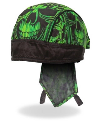 Green Skulls Pre-Tied BREND_3  - Bandana