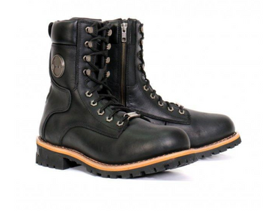 Mens's Two Tone Logger Leather Lace Up Boots BTM1011