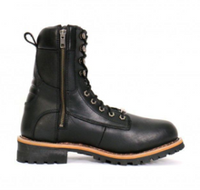 Mens's Two Tone Logger Leather Lace Up Boots BTM1011