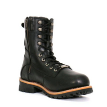 Mens's Two Tone Logger Leather Lace Up Boots BTM1011