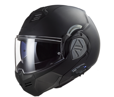 FF906 4X UCS ADVANT Matt Black Modular Flip Front Full / Open Face Motorcycle Helmet with Intercom