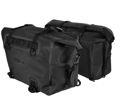 Aqua Waterproof Black Pannier Saddlebags P32