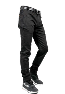 AA Armoured Black Riding Jeans Straight Cut