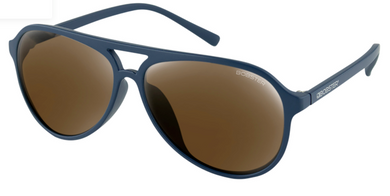 Maverick Sunglasses Matte Navy Frame with Brown / Silver Mirror Lens