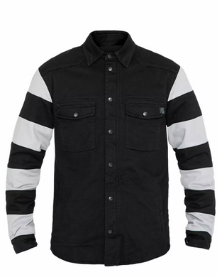 XTM Motoshirt Textile Jacket AAA RATED- Prison Stripe