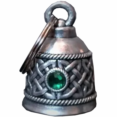Band with Green Crystal Motorcycle  Bell