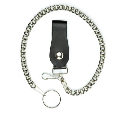 Metal Wallet Chain with Split Ring for Wallet & Leather Belt Loop