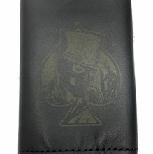  Tri Fold Soft Leather Wallet with 4 interior pockets, chain & leather belt loop