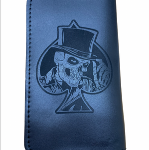  Bi Fold Leather Wallet 5 interior pockets Heavy Duty Chain