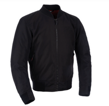 lined BLACK Bomber Jacket with Elbow & Shoulder armour