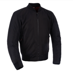 lined BLACK Bomber Jacket with Elbow & Shoulder armour