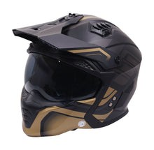 Multi Function Motorcycle Full & Open Face Helmet -Orbit Black & Gold