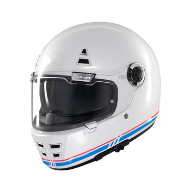 SV Plain White Full Face Motorcycle Helmet