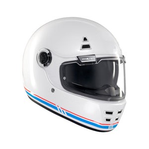 SV Plain White Full Face Motorcycle Helmet