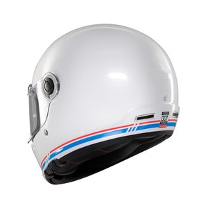 SV Plain White Full Face Motorcycle Helmet