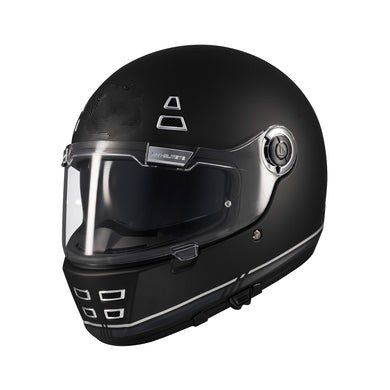 SV Plain Black Full Face Motorcycle Helmet