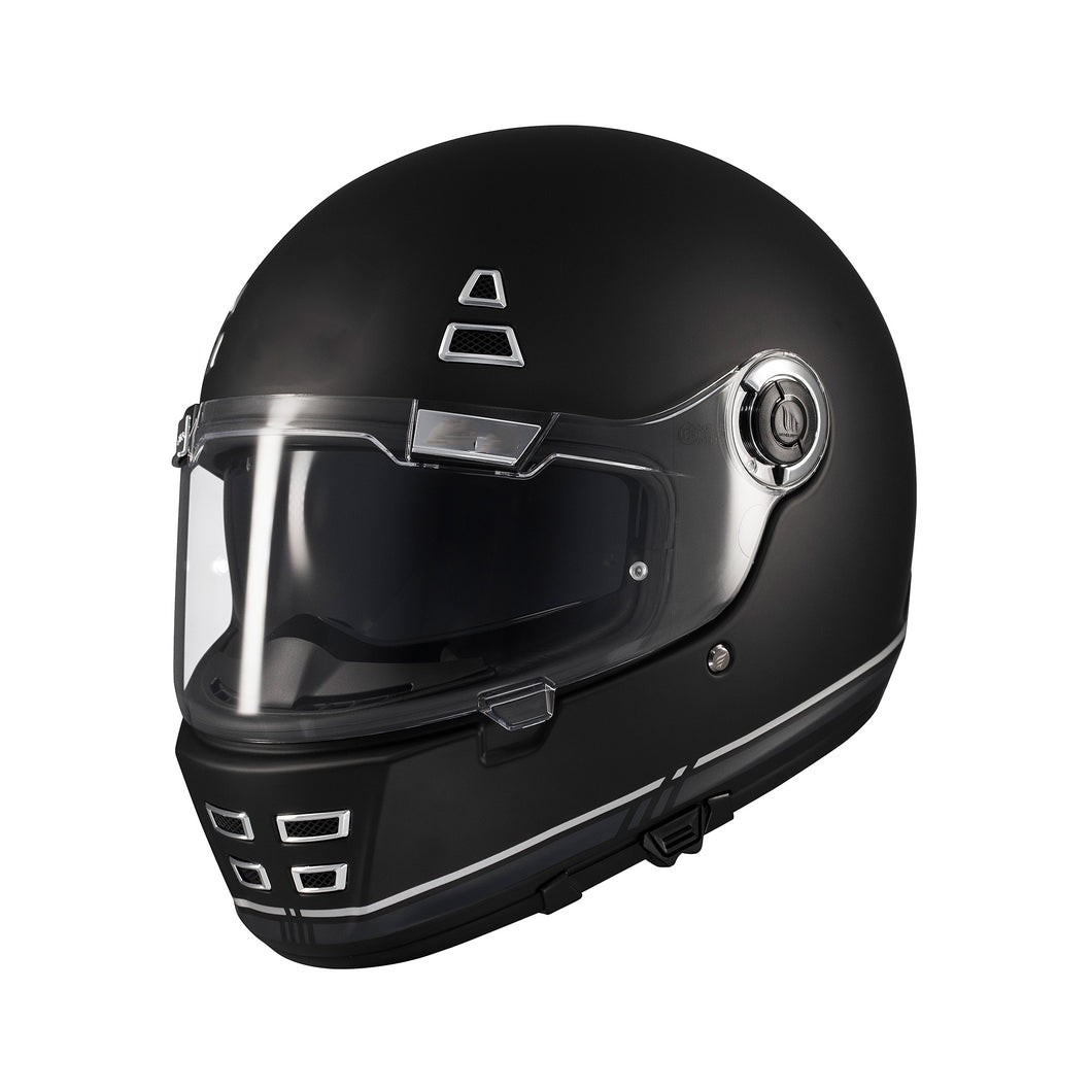 SV Plain Black Full Face Motorcycle Helmet